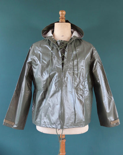 Vintage 1980s Italian Navy smock - deck jacket - foul weather anorak - 49" Chest
