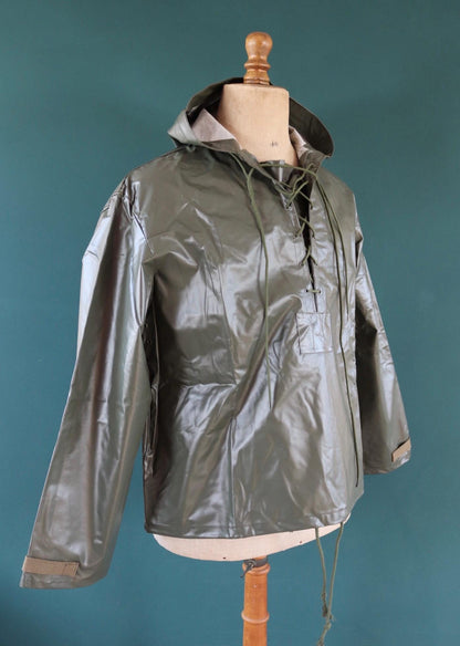 Vintage 1980s Italian Navy smock - deck jacket - foul weather anorak - 49" Chest