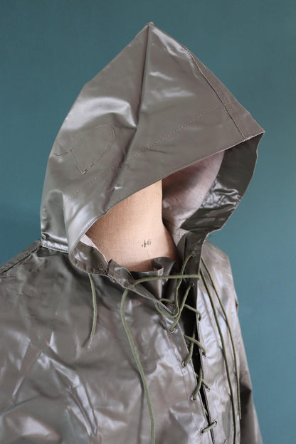 Vintage 1980s Italian Navy smock - deck jacket - foul weather anorak - 49" Chest