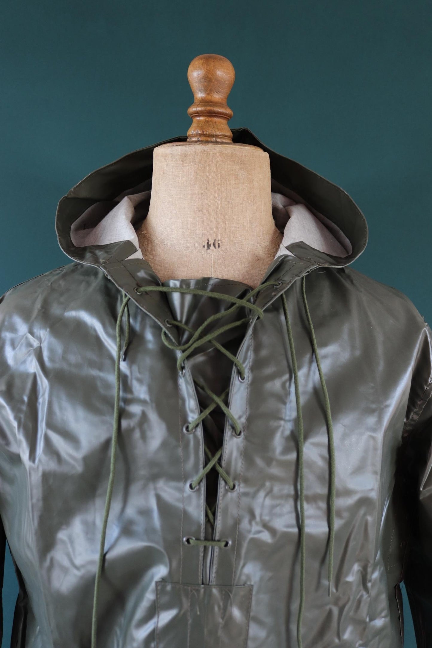 Vintage 1980s Italian Navy smock - deck jacket - foul weather anorak - 49" Chest
