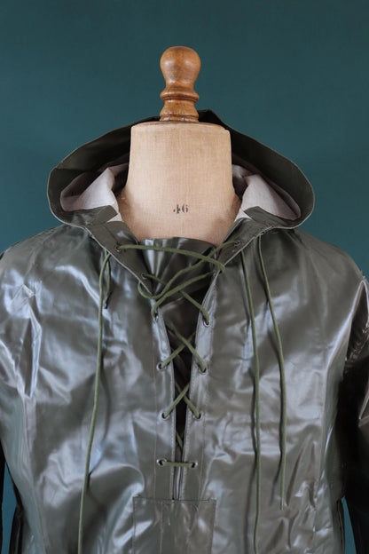 Vintage 1980s Italian Navy smock - deck jacket - foul weather anorak - 49" Chest