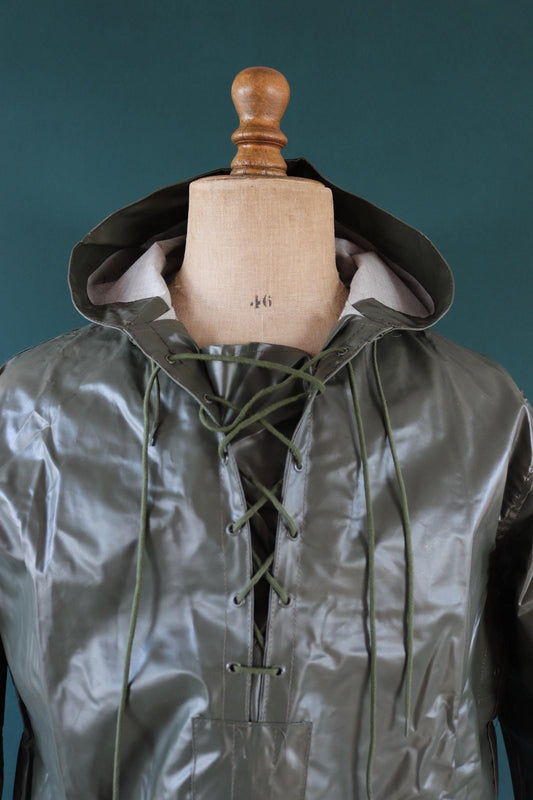 Vintage 1980s Italian Navy smock - deck jacket - foul weather anorak - 49" Chest