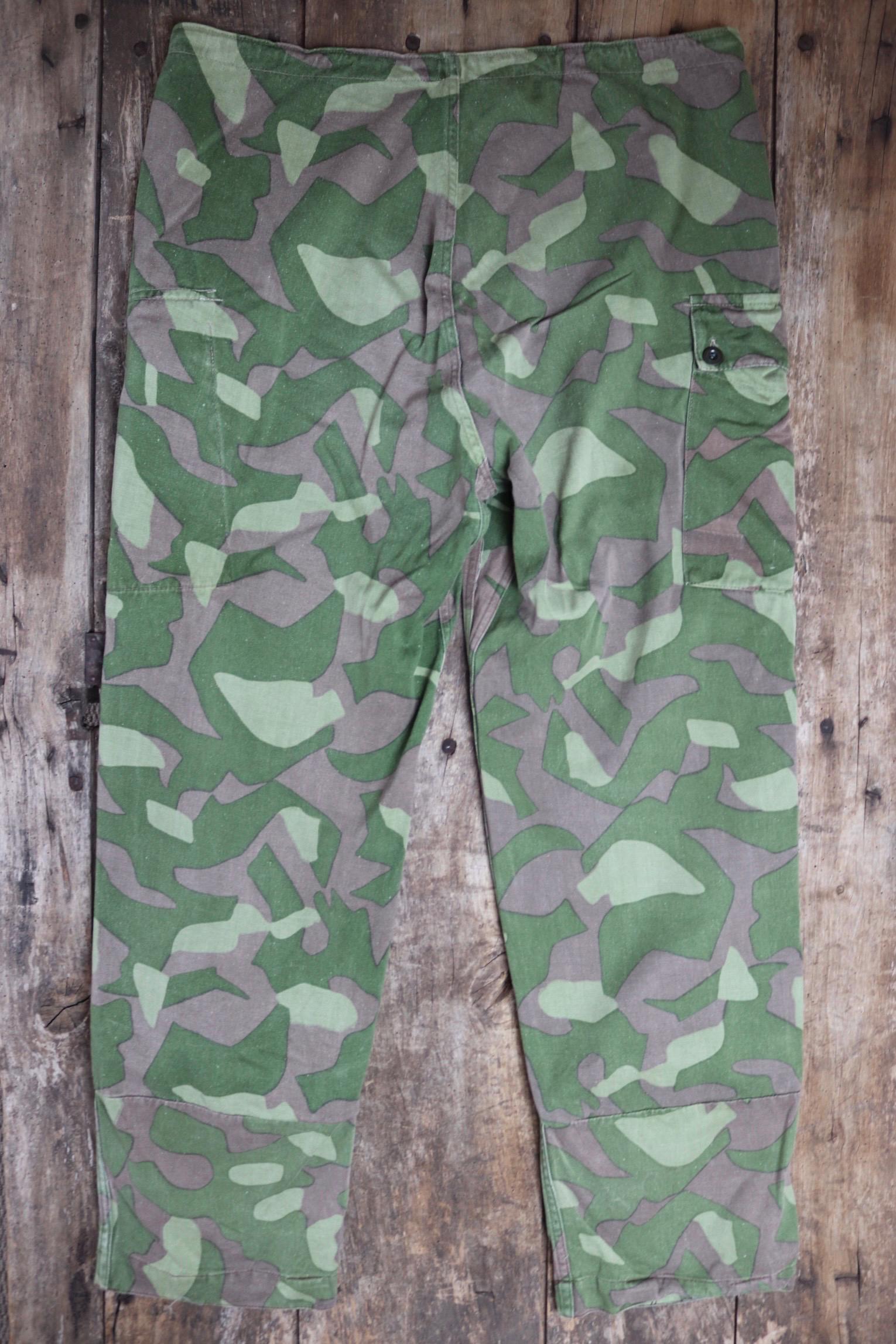 Vintage 1960s Finnish M62 camo trousers - windproof paratrooper pants - 40” x 34”