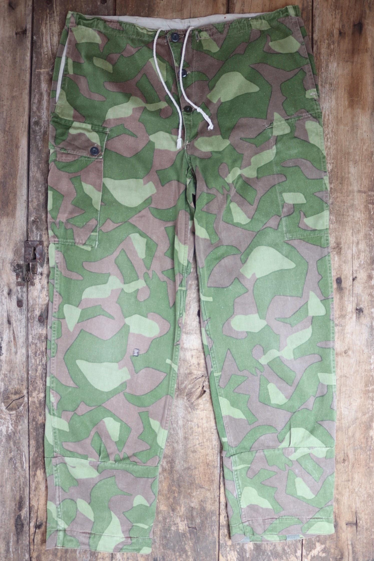 Vintage 1960s Finnish M62 camo trousers - windproof paratrooper pants - 40” x 34”