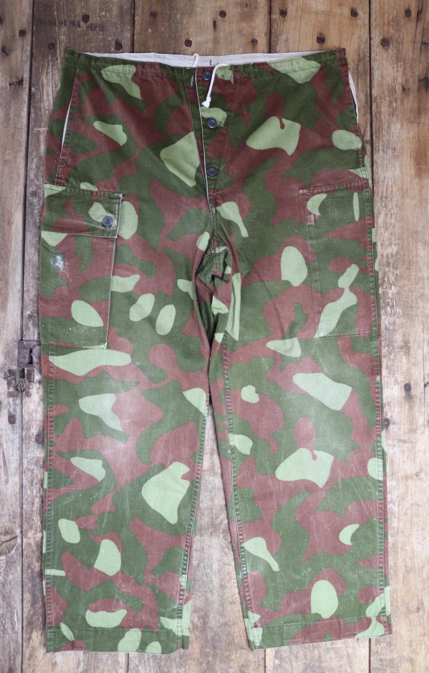 Vintage 1980s Finnish M62 camo trousers - windproof paratrooper pants - 39” x 28”