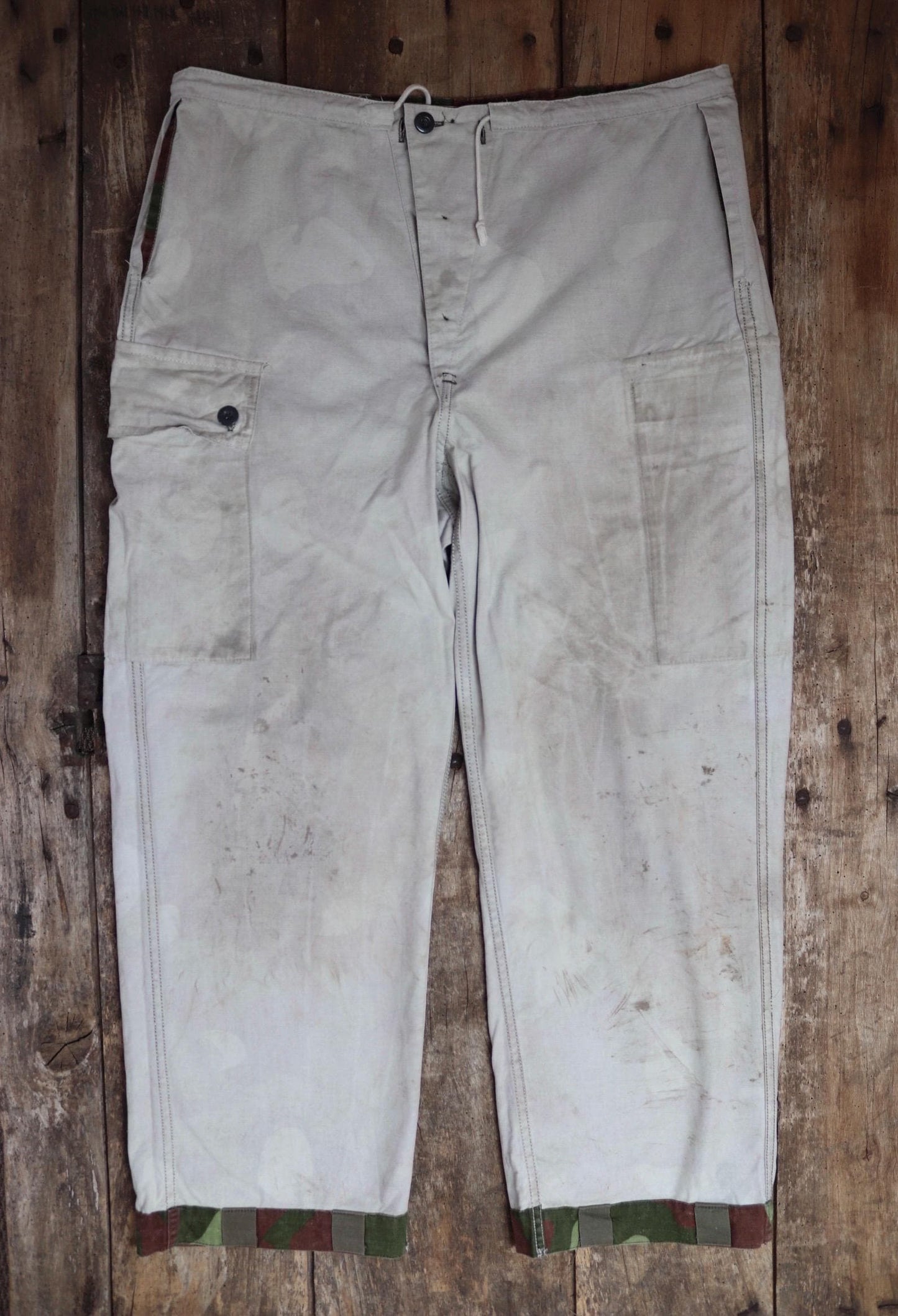 Vintage 1980s Finnish M62 camo trousers - windproof paratrooper pants - 39” x 28”