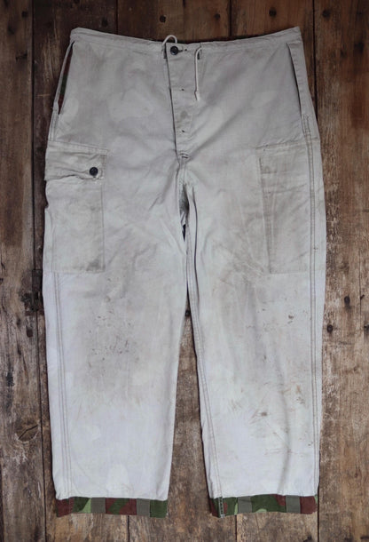 Vintage 1980s Finnish M62 camo trousers - windproof paratrooper pants - 39” x 28”