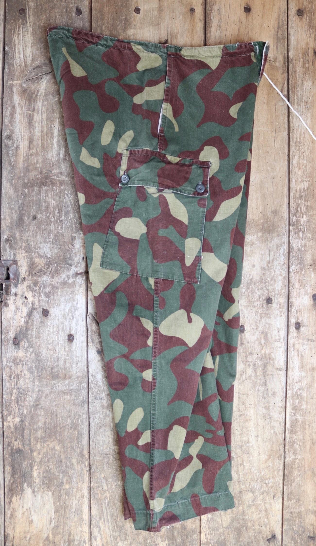 Vintage 1980s Finnish M62 camo trousers - windproof paratrooper pants - 37” x 28”