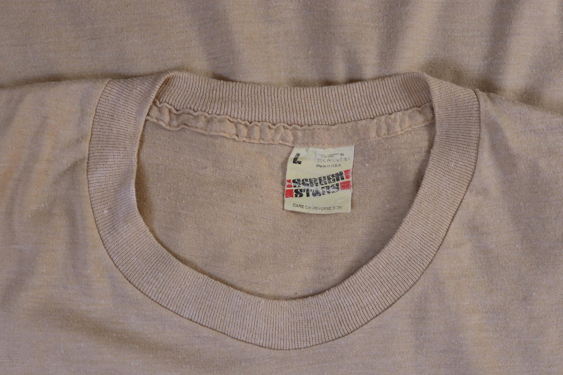 Vintage 1980s graphic t shirt - single stitch tee - made in USA - 37" chest