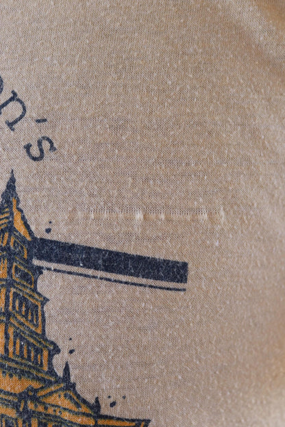 Vintage 1980s graphic t shirt - single stitch tee - made in USA - 37" chest
