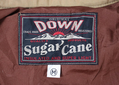 Sugar Cane down jacket - leather yoke - insulated puffer - 40" chest