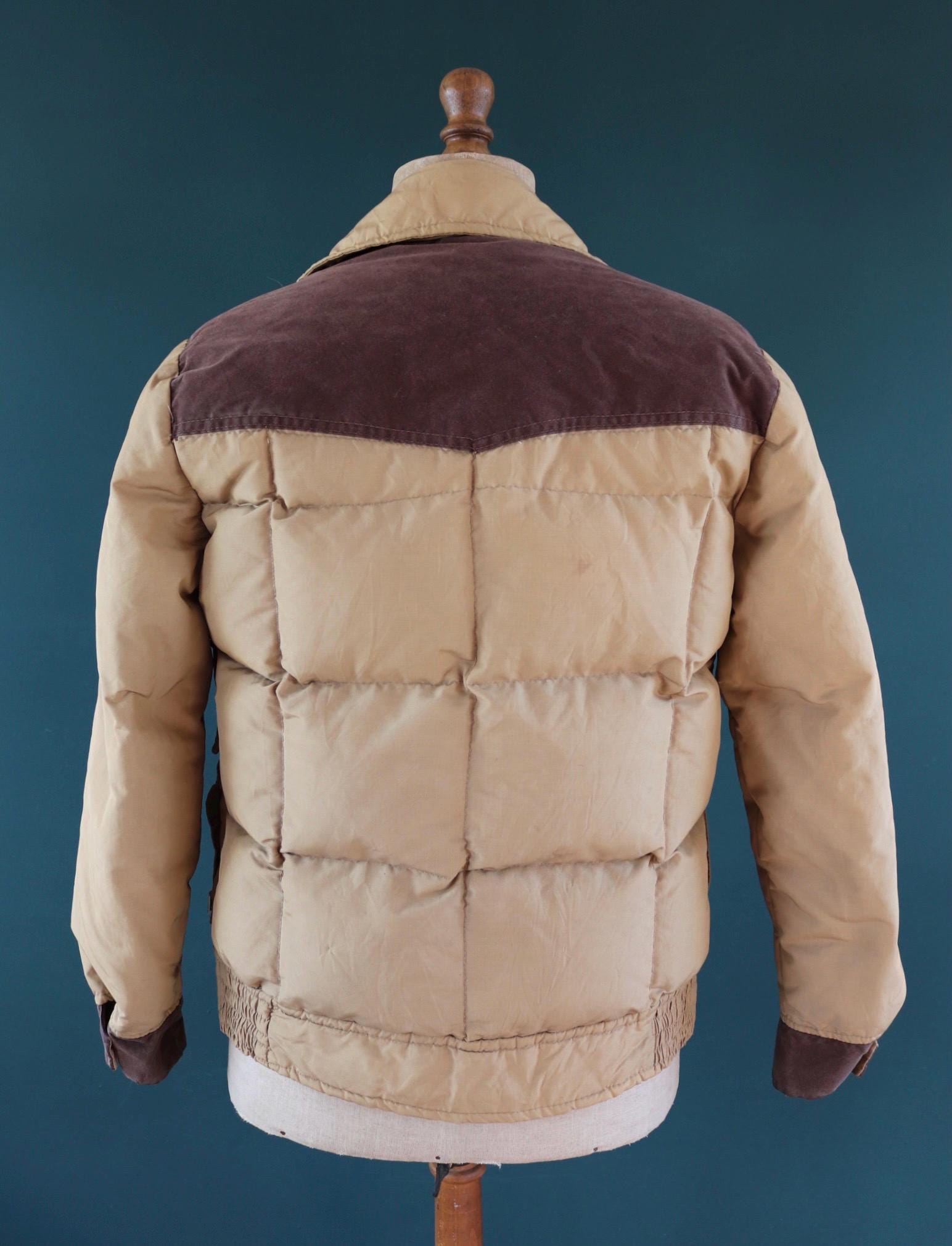 Vintage 1980s goose down jacket - insulated puffer - 38" chest