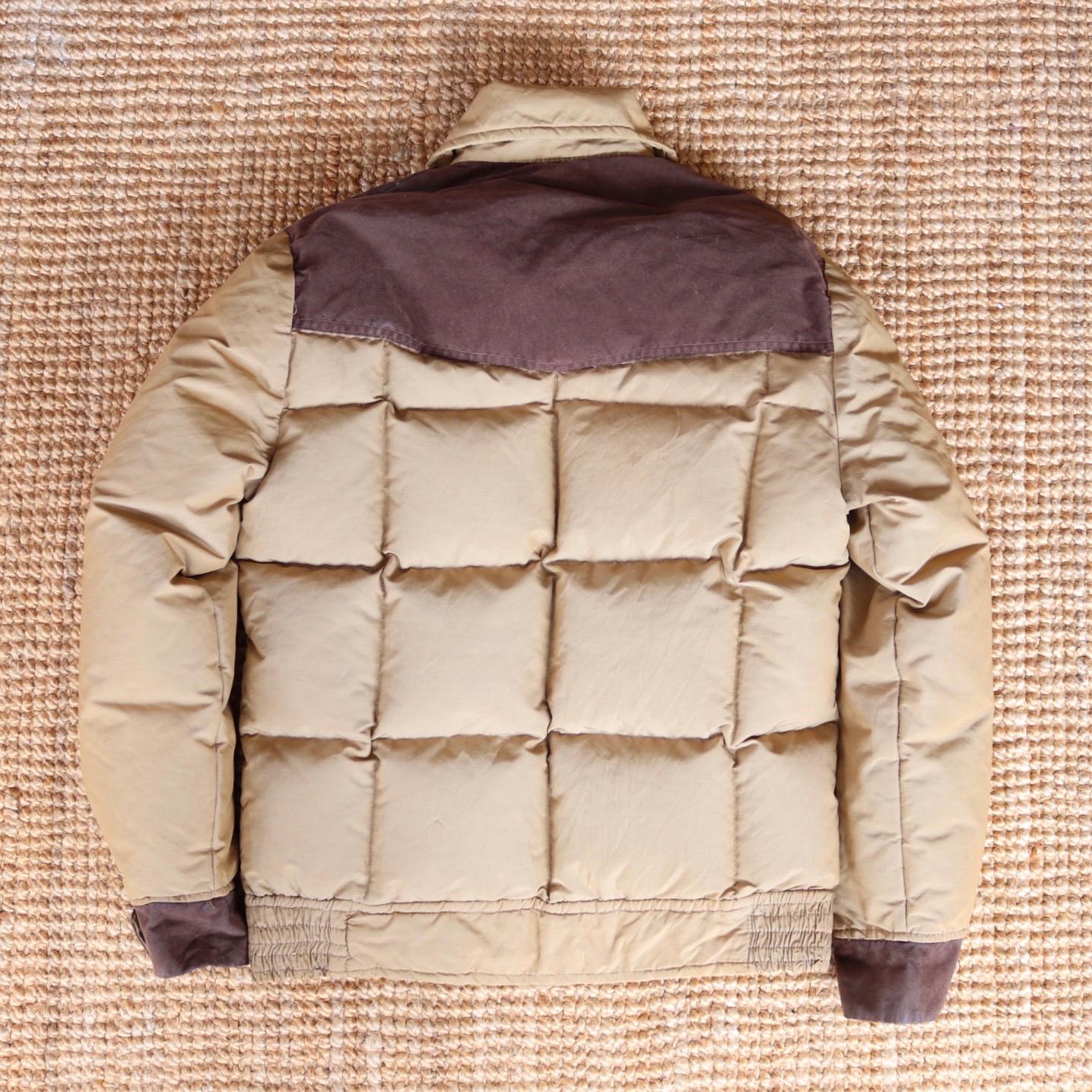 Vintage 1980s goose down jacket - insulated puffer - 38" chest
