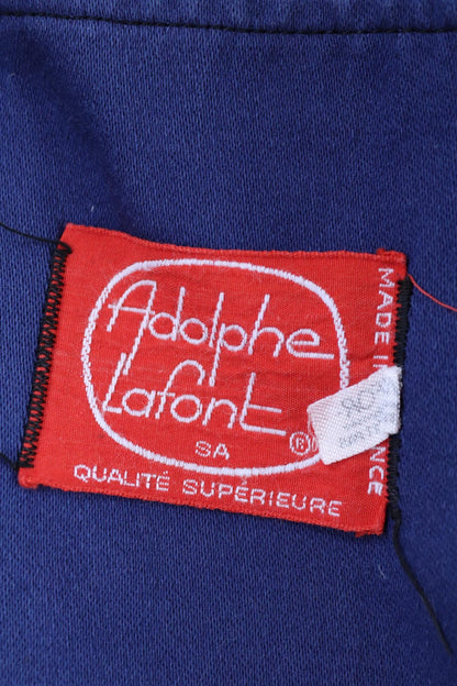 Vintage 1970s French blue moleskin workwear jacket - chore coat - Adolphe Lamont - 44" chest