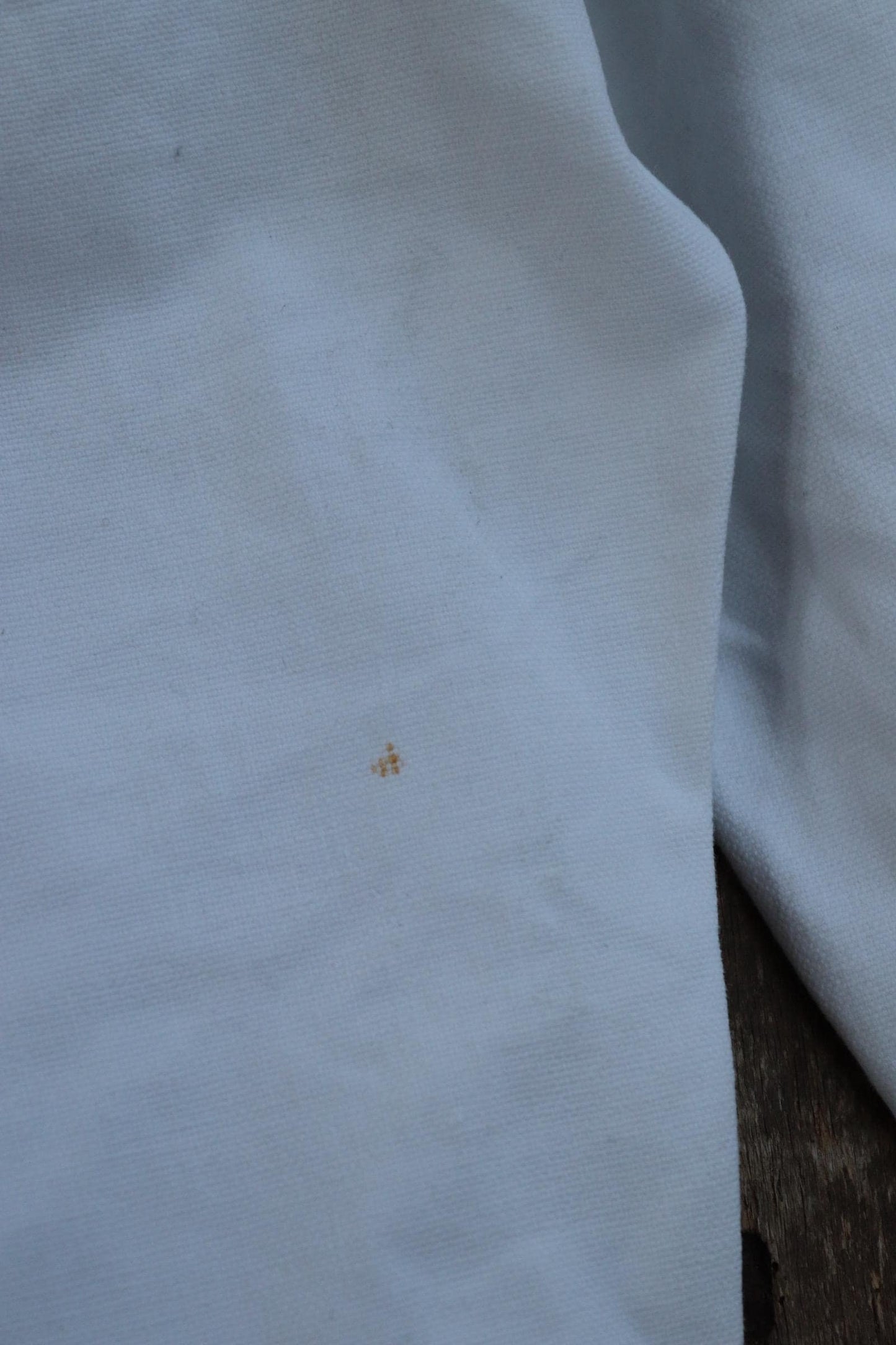 Vintage 1960s French white cotton trousers - military pants - 29" x 28"