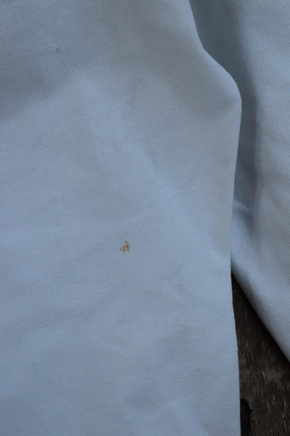 Vintage 1960s French white cotton trousers - military pants - 29" x 28"