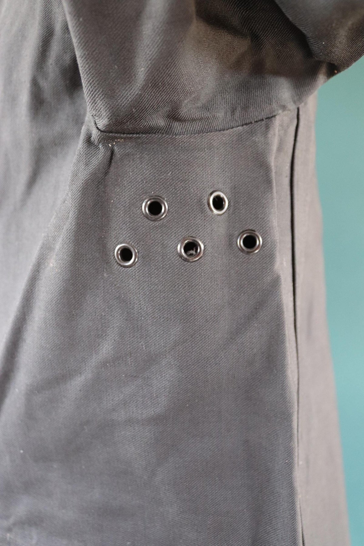 Vintage 1960s railway station masters coat - rubberised canvas - rainproof workwear - 44" chest