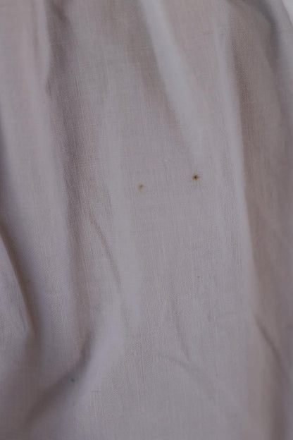 Antique 1800s Victorian white cotton nightgown - vintage 1900s dress - cottagecore - broderie Anglais - 46” chest