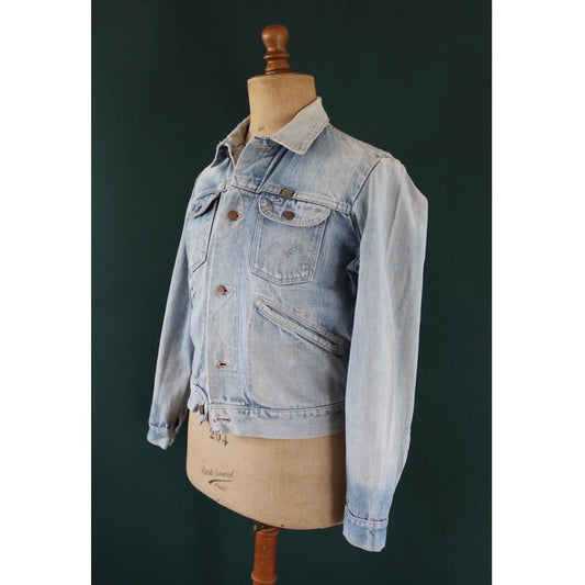 Vintage 1980s Maverick faded denim jacket - Wrangler Blue Bell - 42" chest