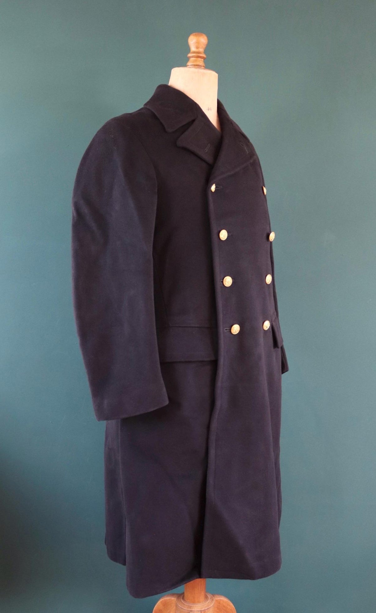 Vintage 1930s Royal Yacht Squadron overcoat - Naval bridge coat - 42" chest
