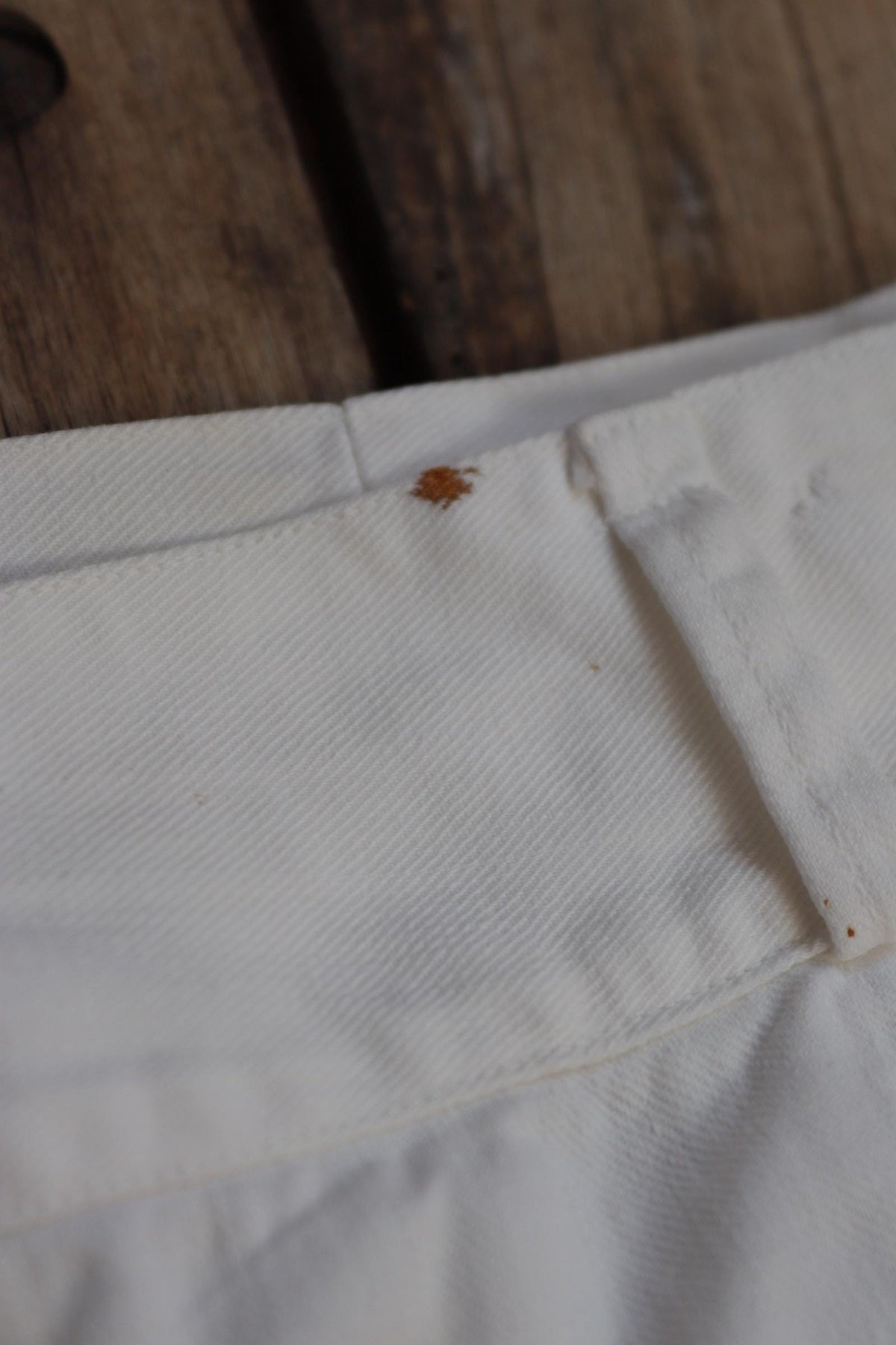 Vintage 1950s German white cotton trousers - summer pants - 36” x 29”