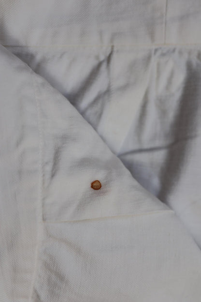 Vintage 1950s German white cotton trousers - summer pants - 36” x 29”
