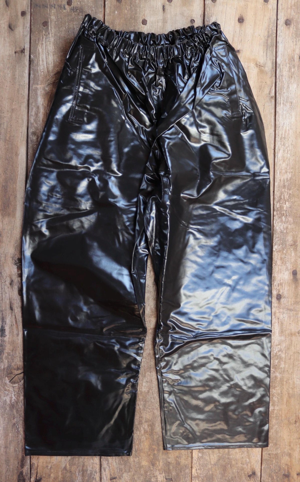 Vintage 1960s Yarmouth Oilskins waterproof trousers - deck overalls - foul weather gear - 28” 36" x 29”