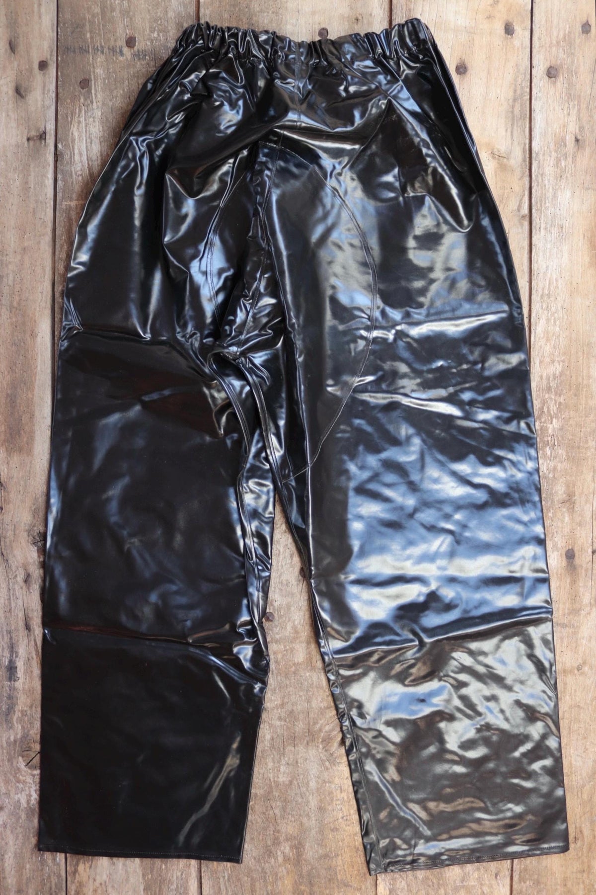 Vintage 1960s Yarmouth Oilskins waterproof trousers - deck overalls - foul weather gear - 28” 36" x 29”