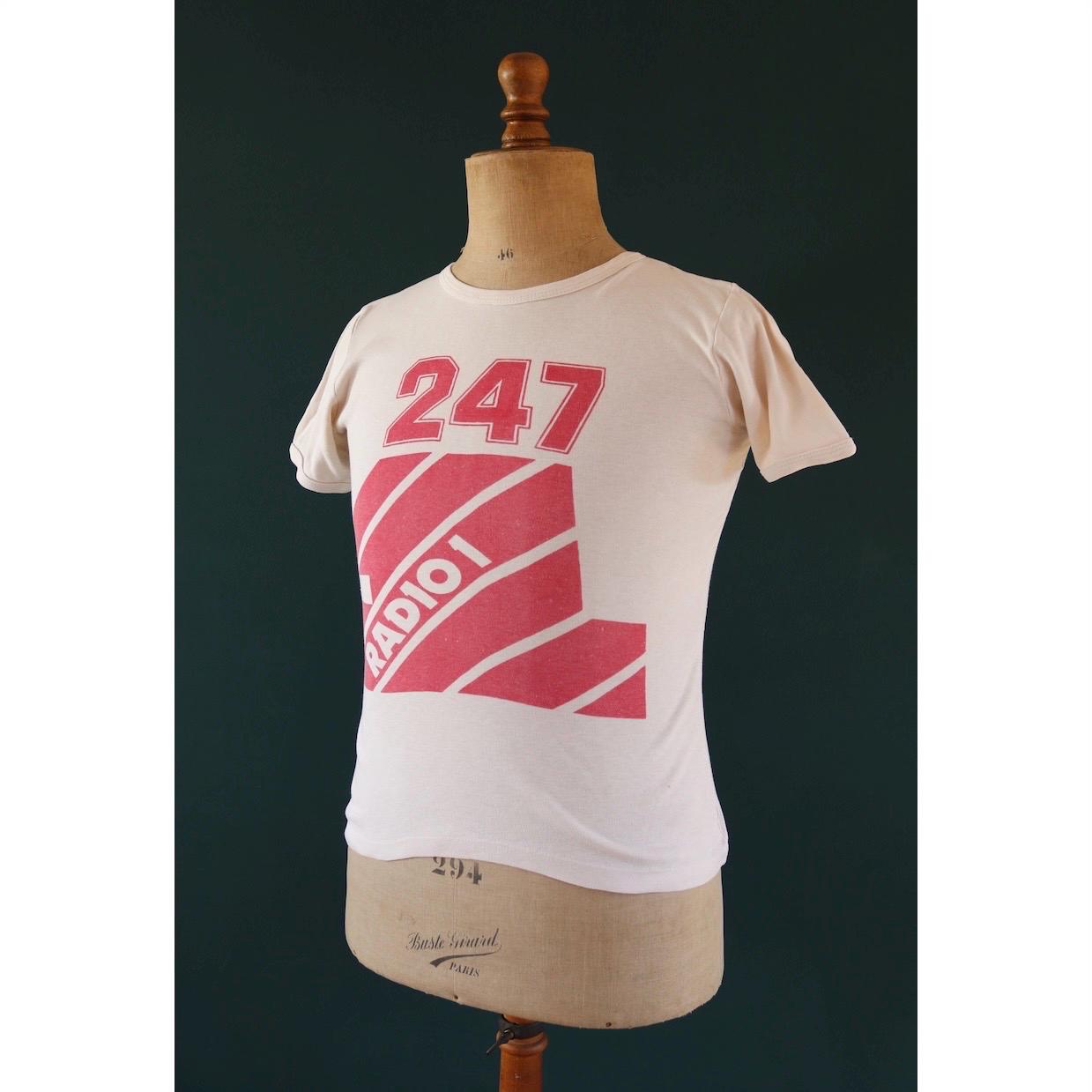 Vintage 1970s BBC Radio 1 t shirt - 247 promotional tee - 36” chest