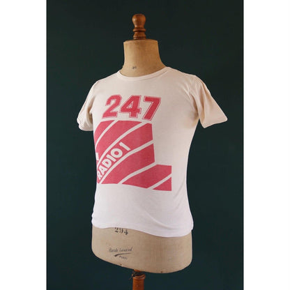 Vintage 1970s BBC Radio 1 t shirt - 247 promotional tee - 36” chest