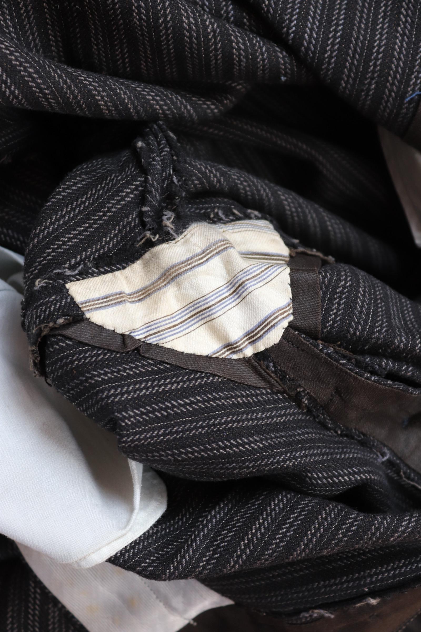 Vintage 1960s morning suit trousers - striped suit pants - 36” x 30”