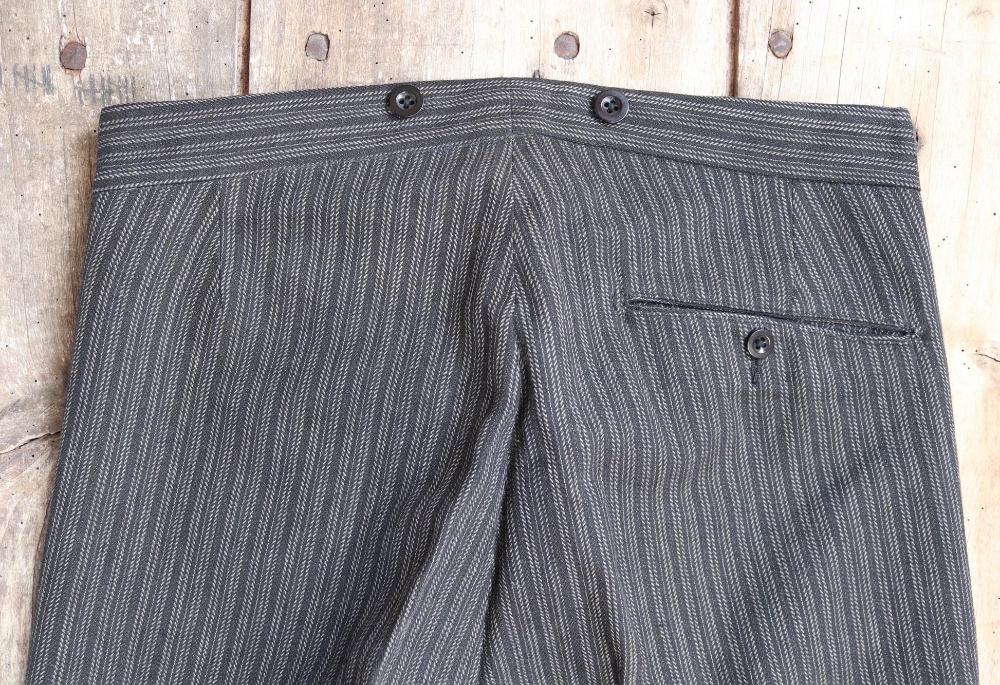 Vintage 1960s morning suit trousers - striped suit pants - 32” x 30”