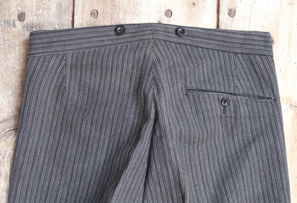 Vintage 1960s morning suit trousers - striped suit pants - 32” x 30”