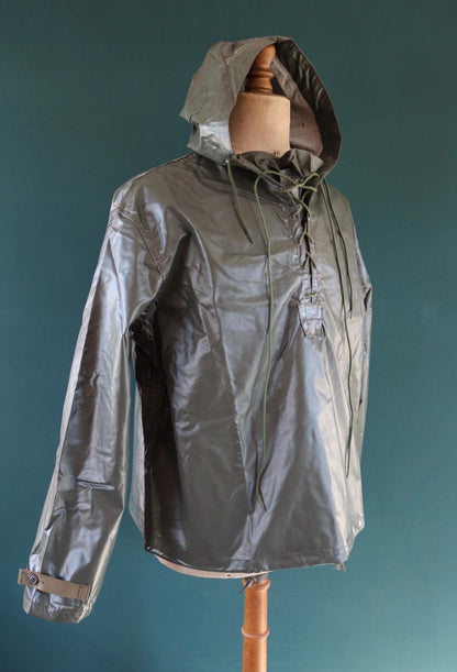 Vintage 1980s Italian Navy smock - deck jacket - foul weather anorak - 53" Chest