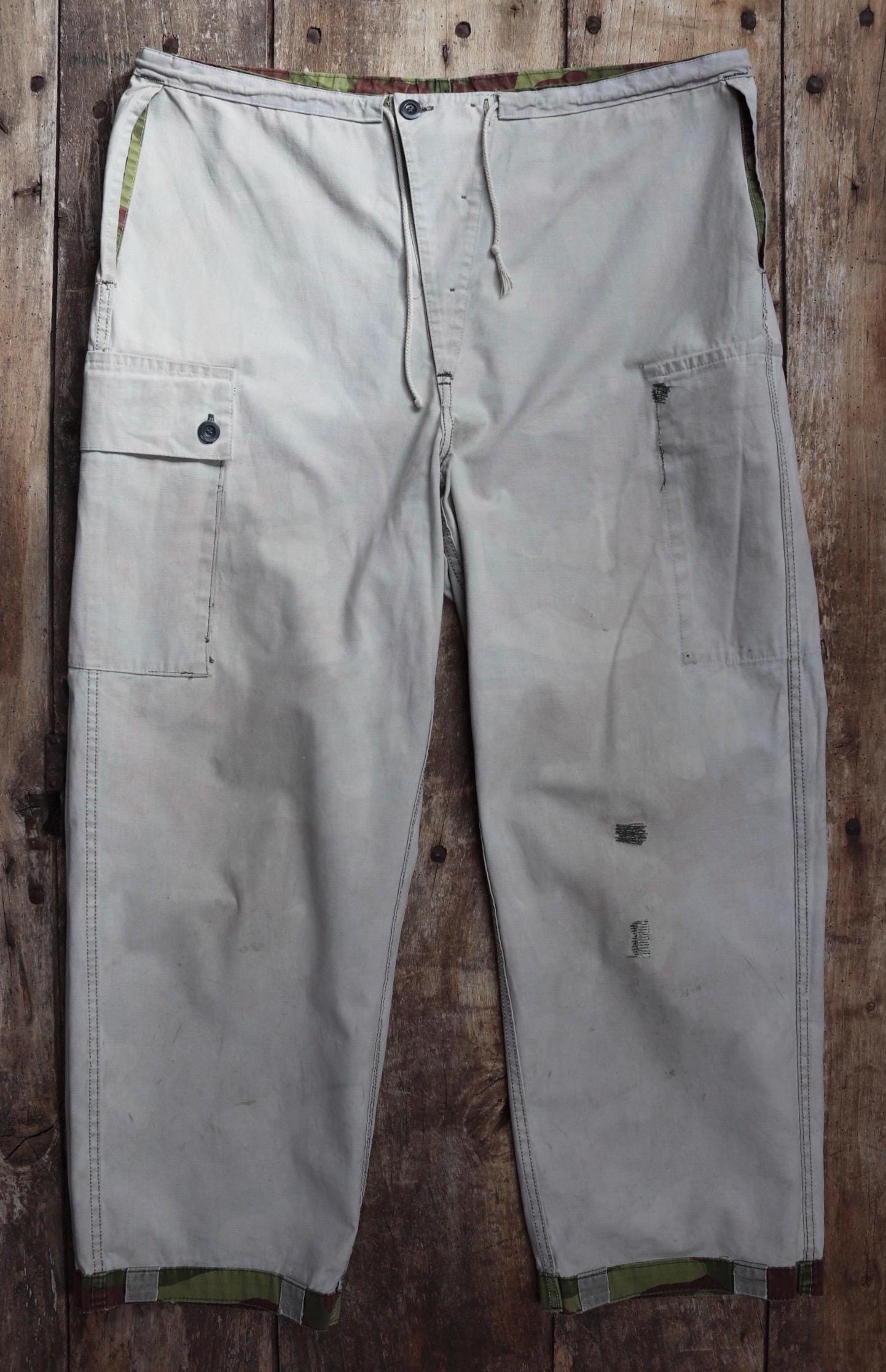 Vintage 1980s Finnish M62 camo trousers - windproof paratrooper pants - 40” x 28”