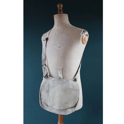 Antique WW1 military bag - Swedish army musette - cotton cross body bread bag - mattornist