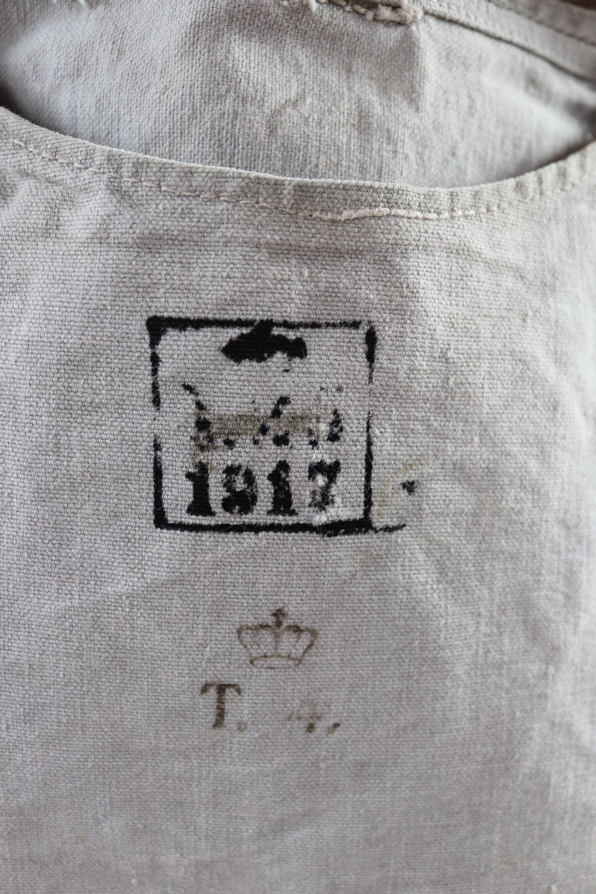 Antique WW1 military bag - Swedish army musette - cotton cross body bread bag - mattornist