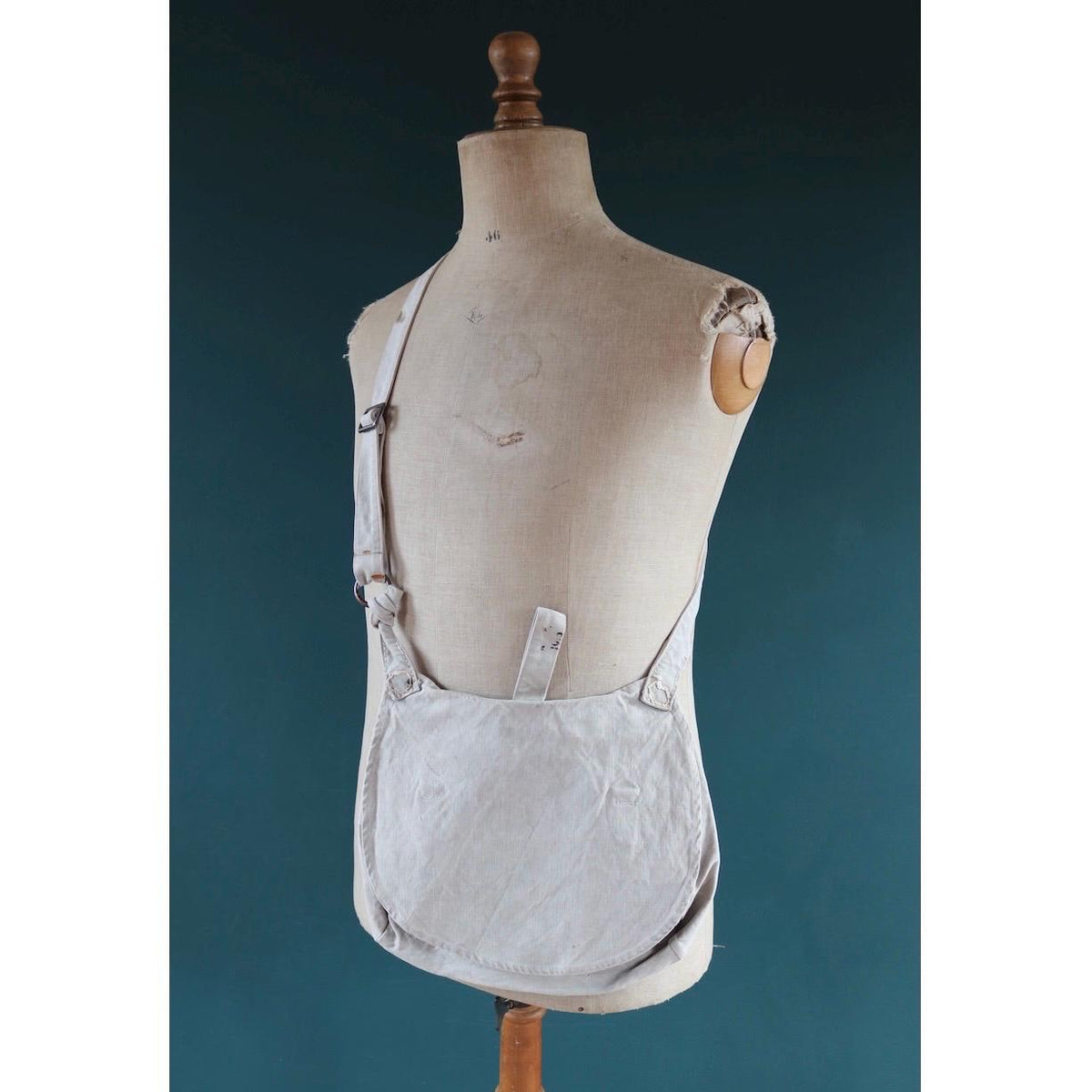 Antique WW1 military bag - Swedish army musette - cotton cross body bread bag - mattornist