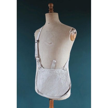 Antique WW1 military bag - Swedish army musette - cotton cross body bread bag - mattornist