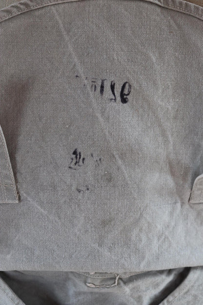 Antique WW1 military bag - Swedish army musette - cotton cross body bread bag - mattornist