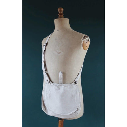 Antique WW1 military bag - Swedish army musette - cotton cross body bread bag - mattornist