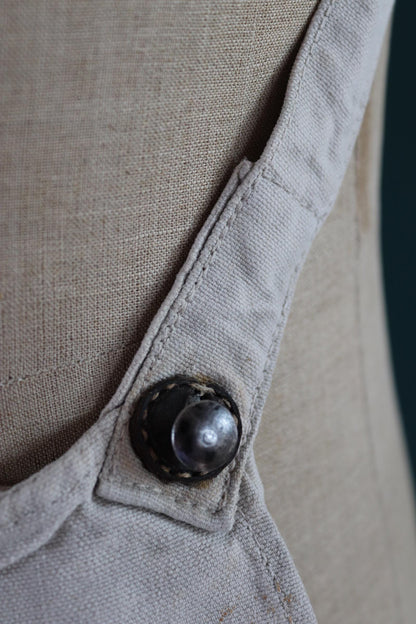 Antique WW1 military bag - Swedish army musette - cotton cross body bread bag - mattornist