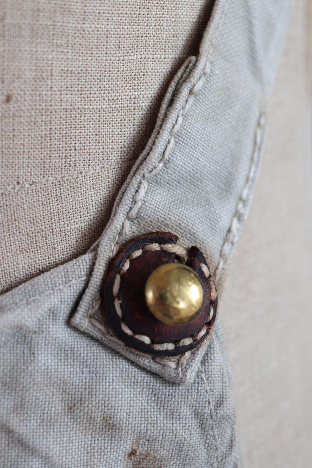 Antique WW1 military bag - Swedish army musette - cotton cross body bread bag - mattornist
