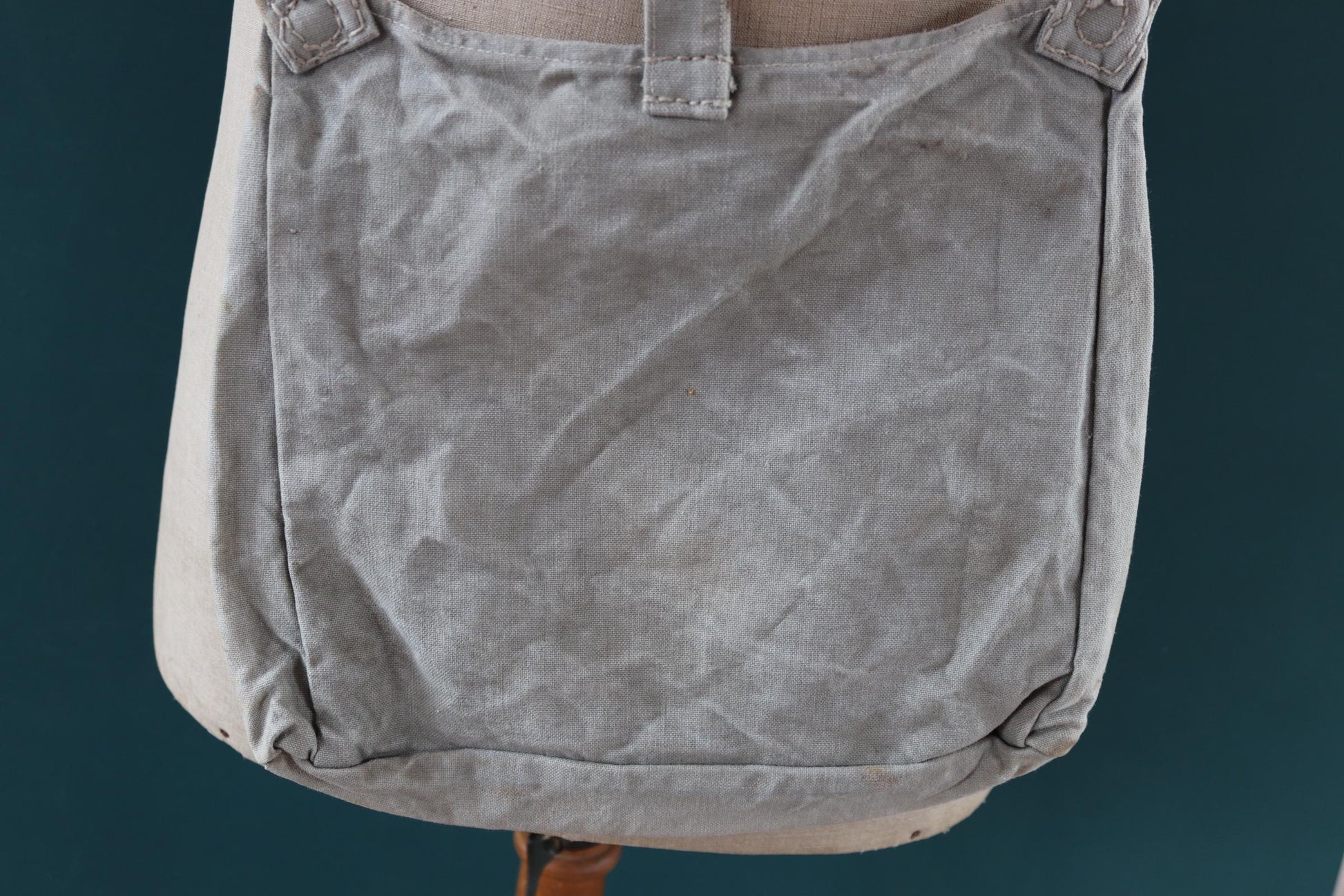 Antique WW1 military bag - Swedish army musette - cotton cross body bread bag - mattornist