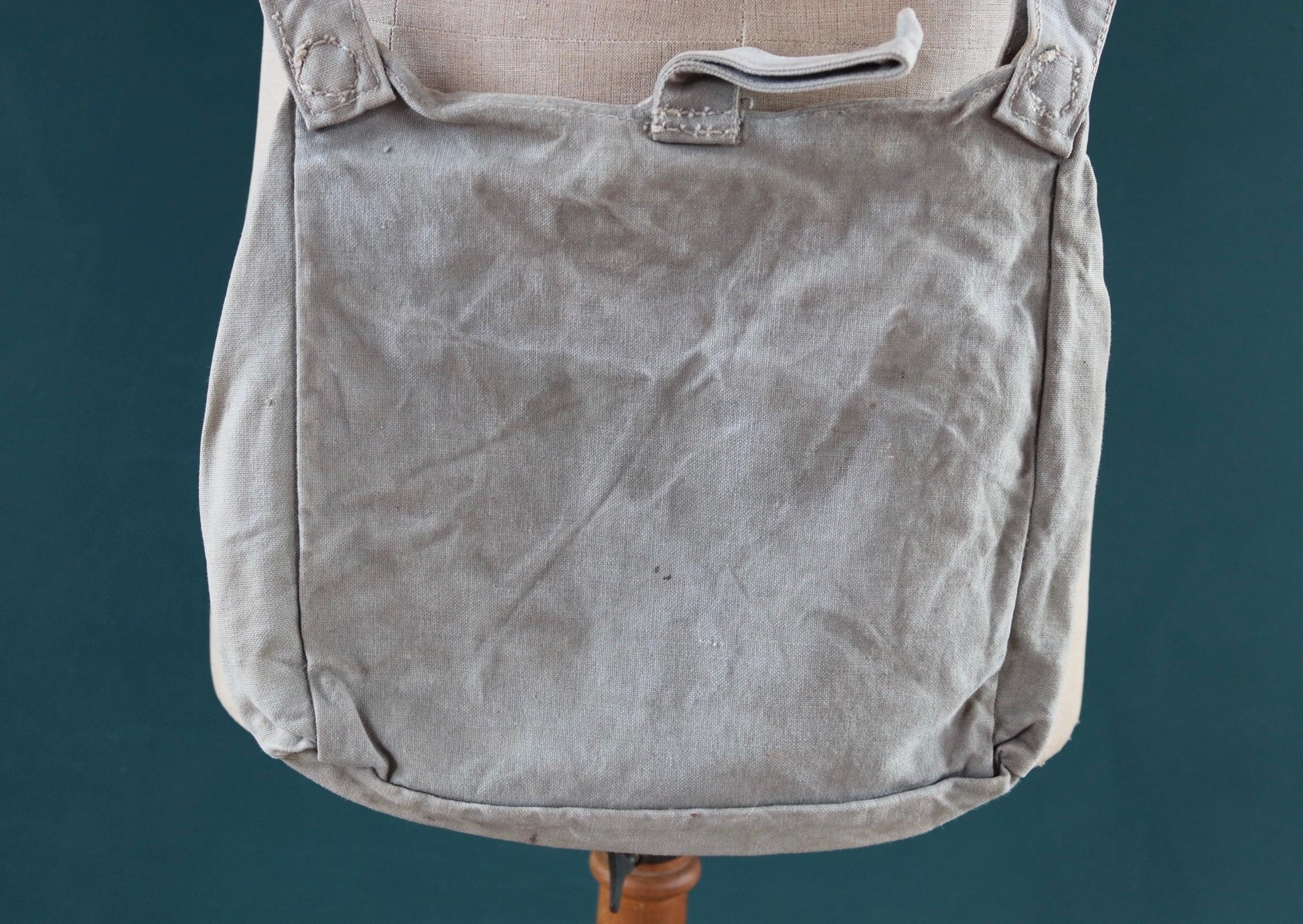 Antique WW1 military bag - Swedish army musette - cotton cross body bread bag - mattornist