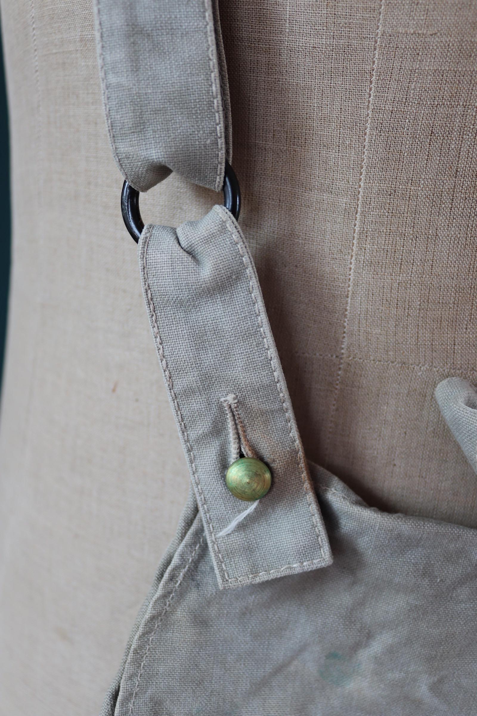 Antique WW1 military bag - Swedish army musette - cotton cross body bread bag - mattornist