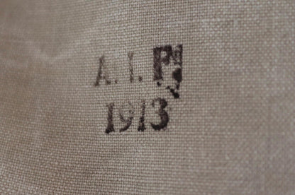 Antique WW1 military bag - Swedish army musette - cotton cross body bread bag - mattornist
