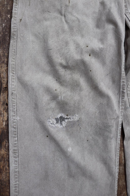 Vintage 1930s workwear trousers - 1940s Swedish military utility pants - buckle back cotton twill - 29” x 29”