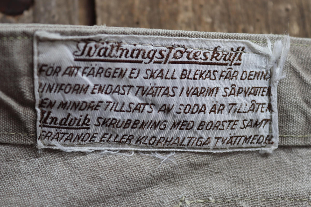 Vintage 1930s workwear trousers - 1940s Swedish military utility pants - buckle back cotton twill - 29” x 29”