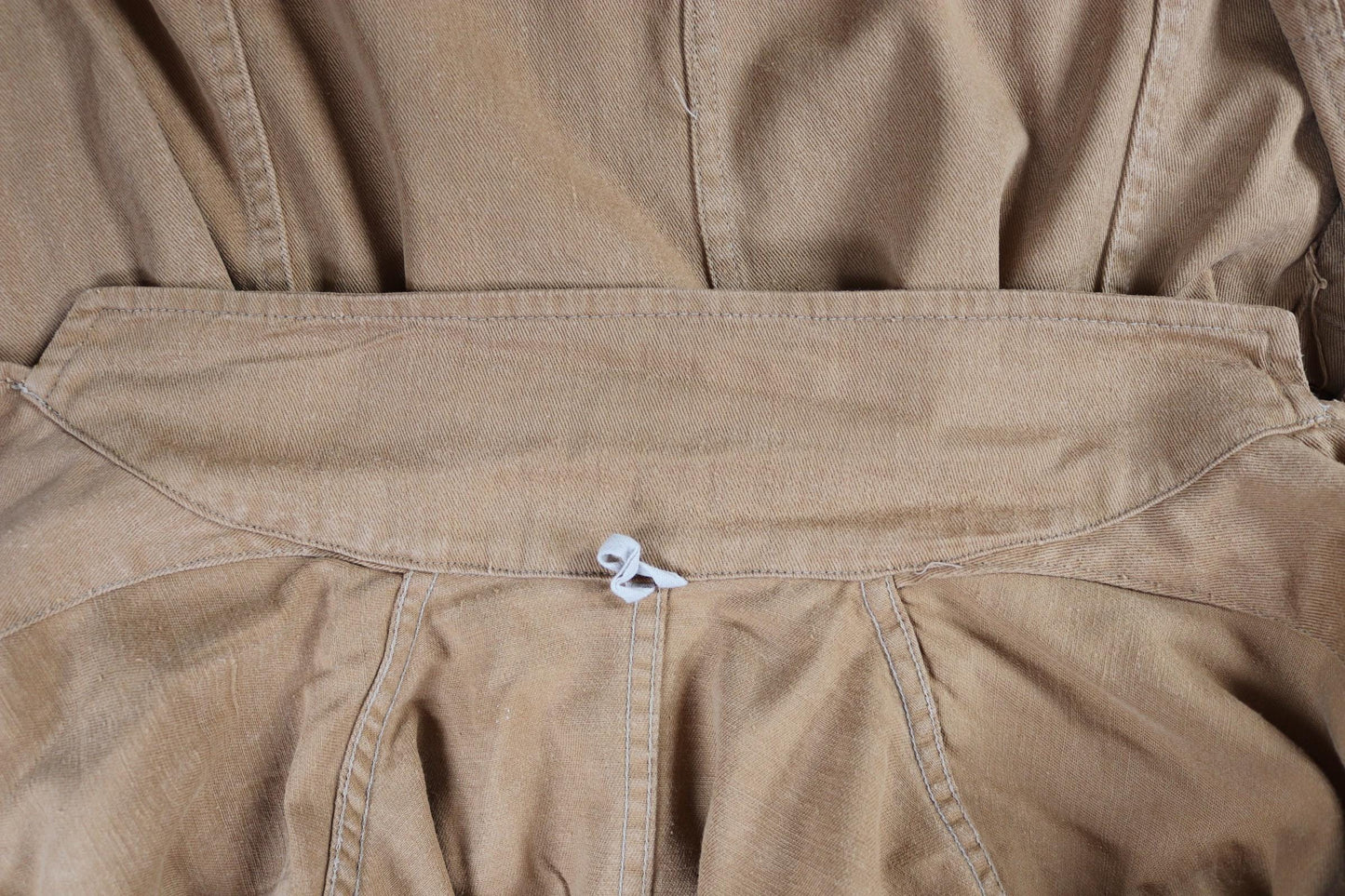 Vintage 1960s British workwear overalls - long brown cotton twill chore jacket - factory chore coat - 43” chest